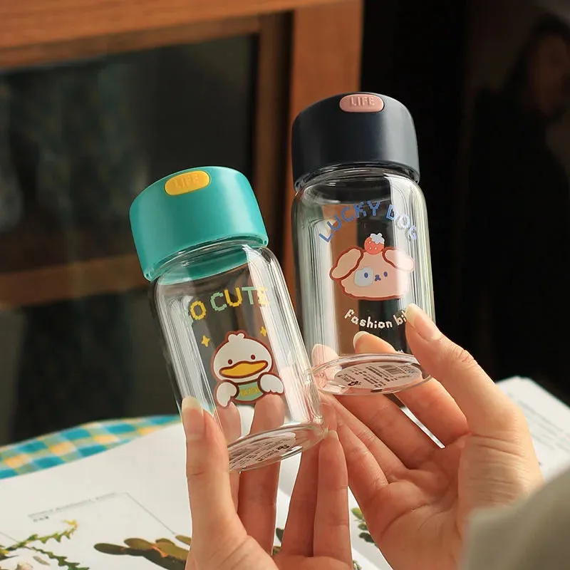 150/400ml KShoppu Mini Kawaii Glass Water Bottle