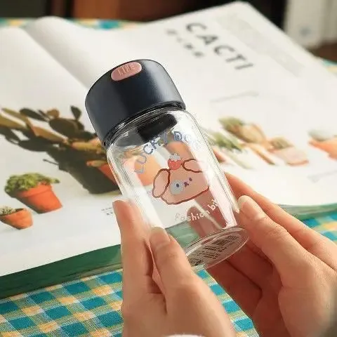 150/400ml KShoppu Mini Kawaii Glass Water Bottle