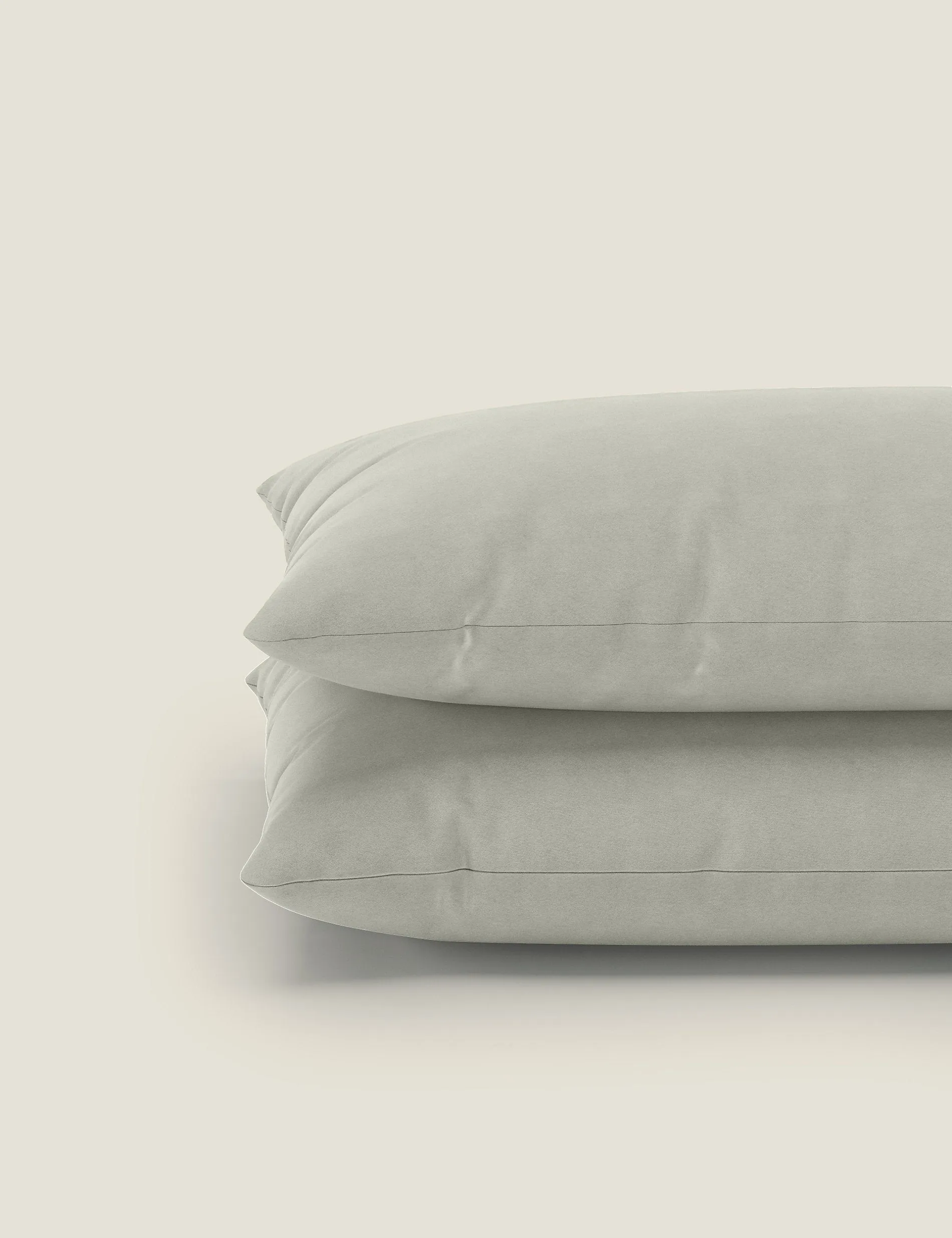2 Marks & Spencer 300 Thread Count Pure Cotton Pillowcases, Light Gray