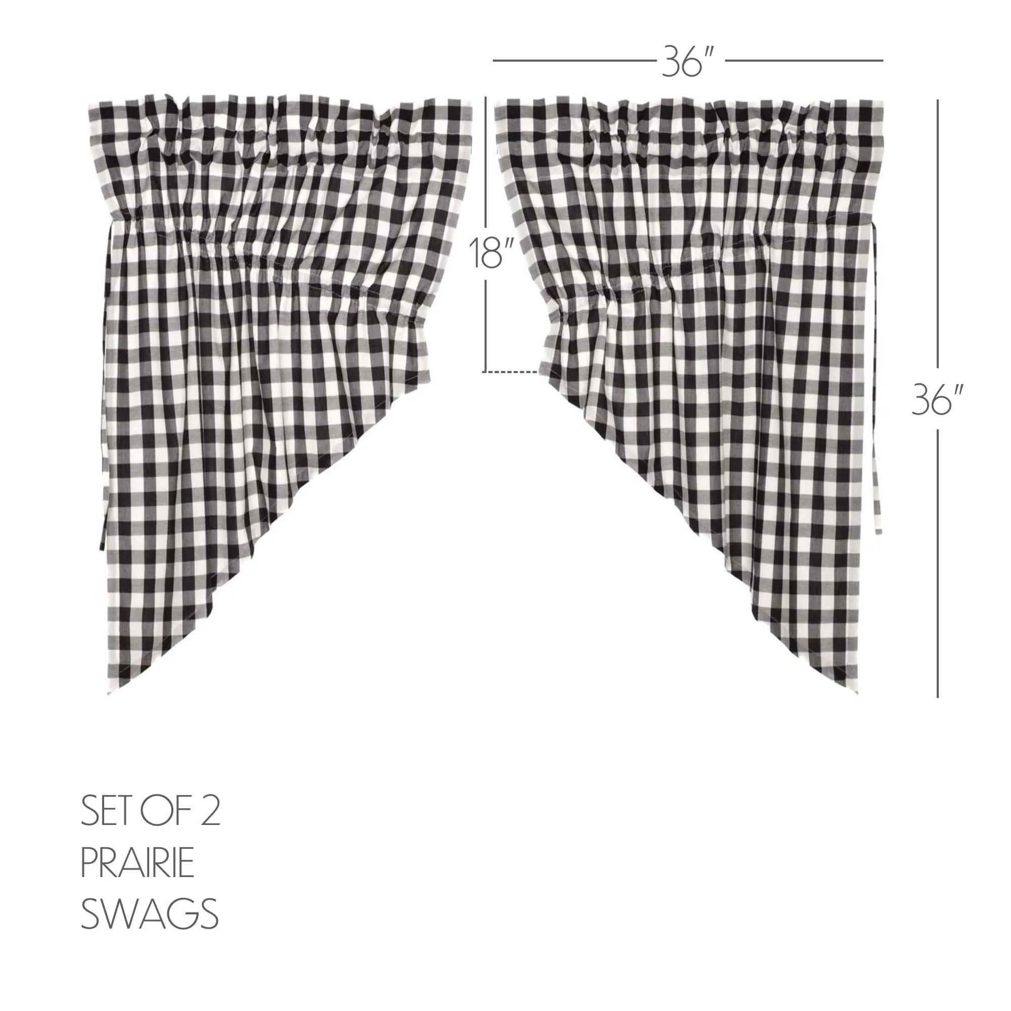 Annie Buffalo Check Swag Set of 2