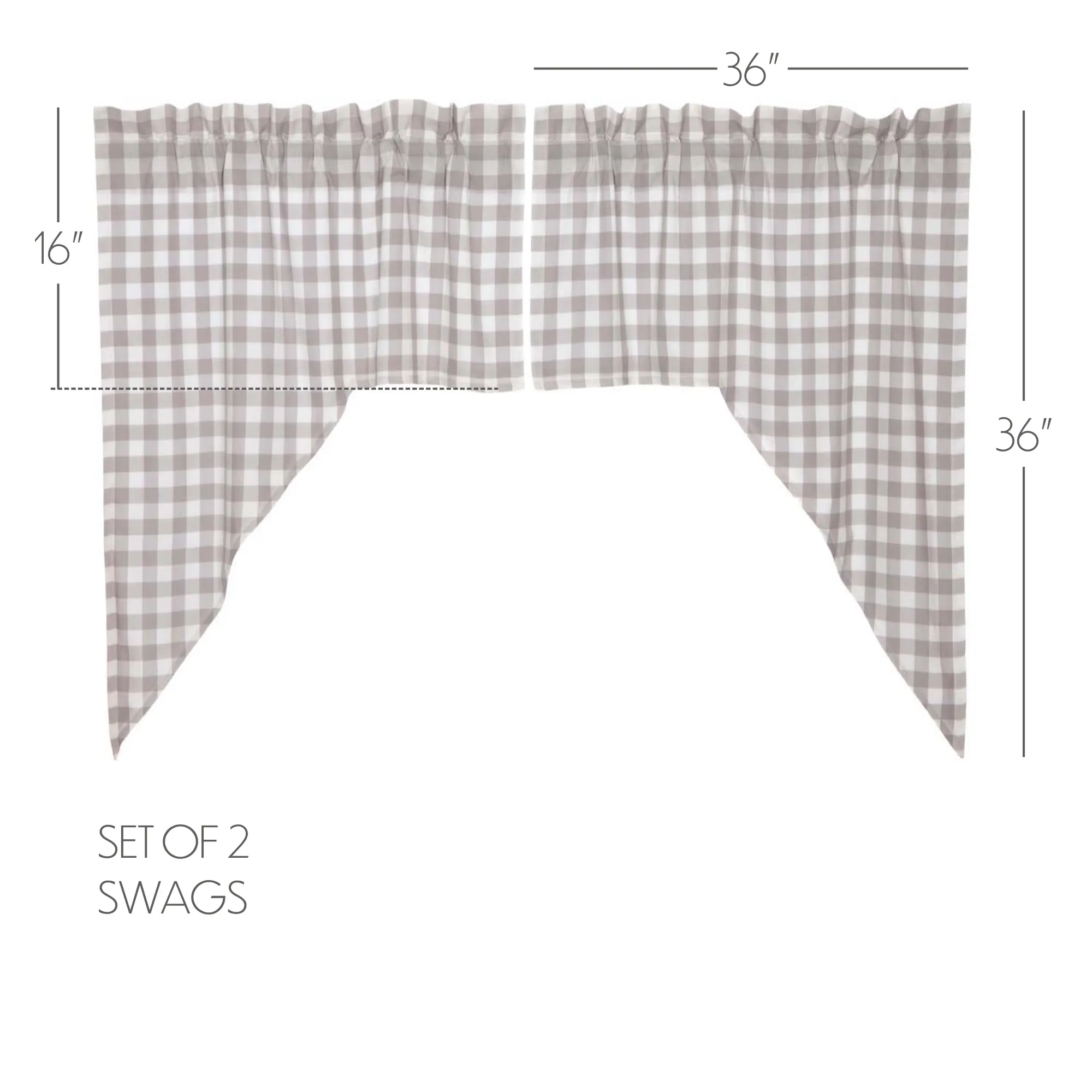 Annie Buffalo Check Swag Set of 2