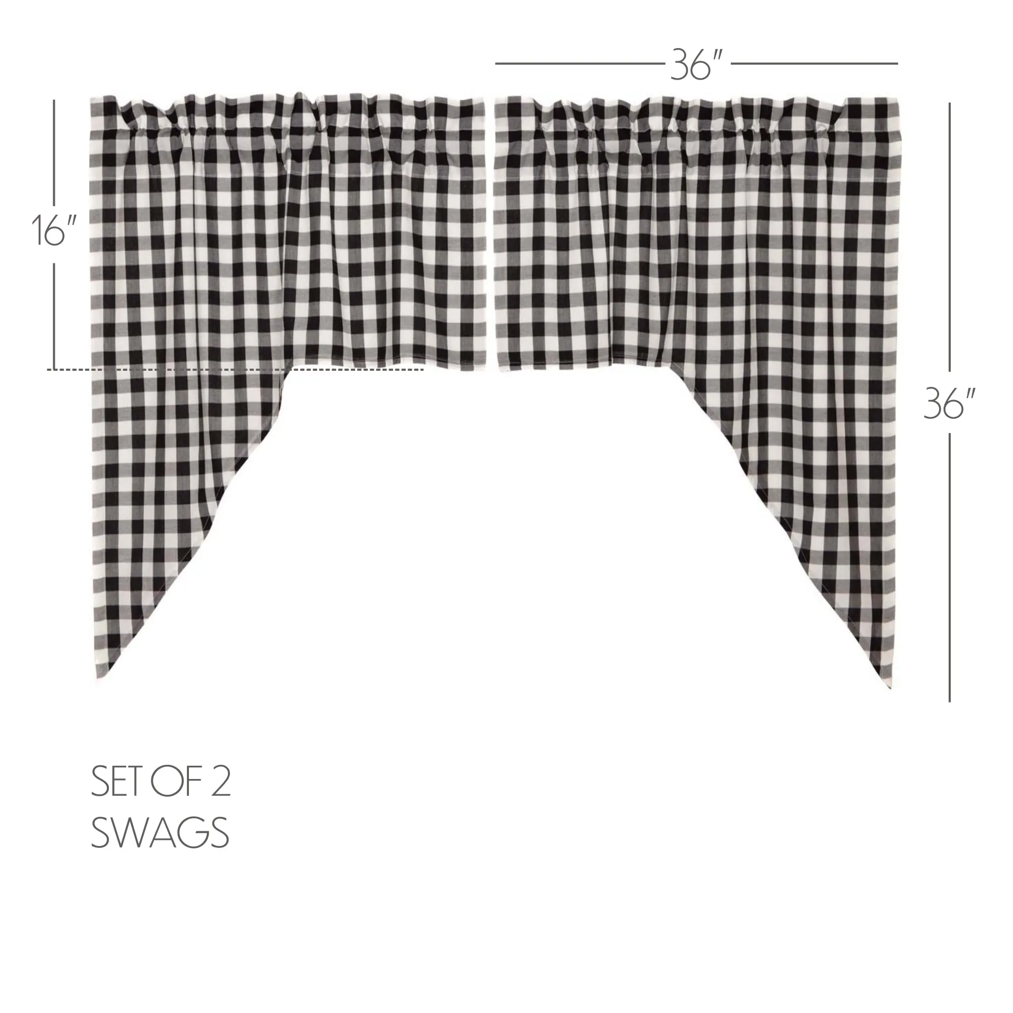 Annie Buffalo Check Swag Set of 2
