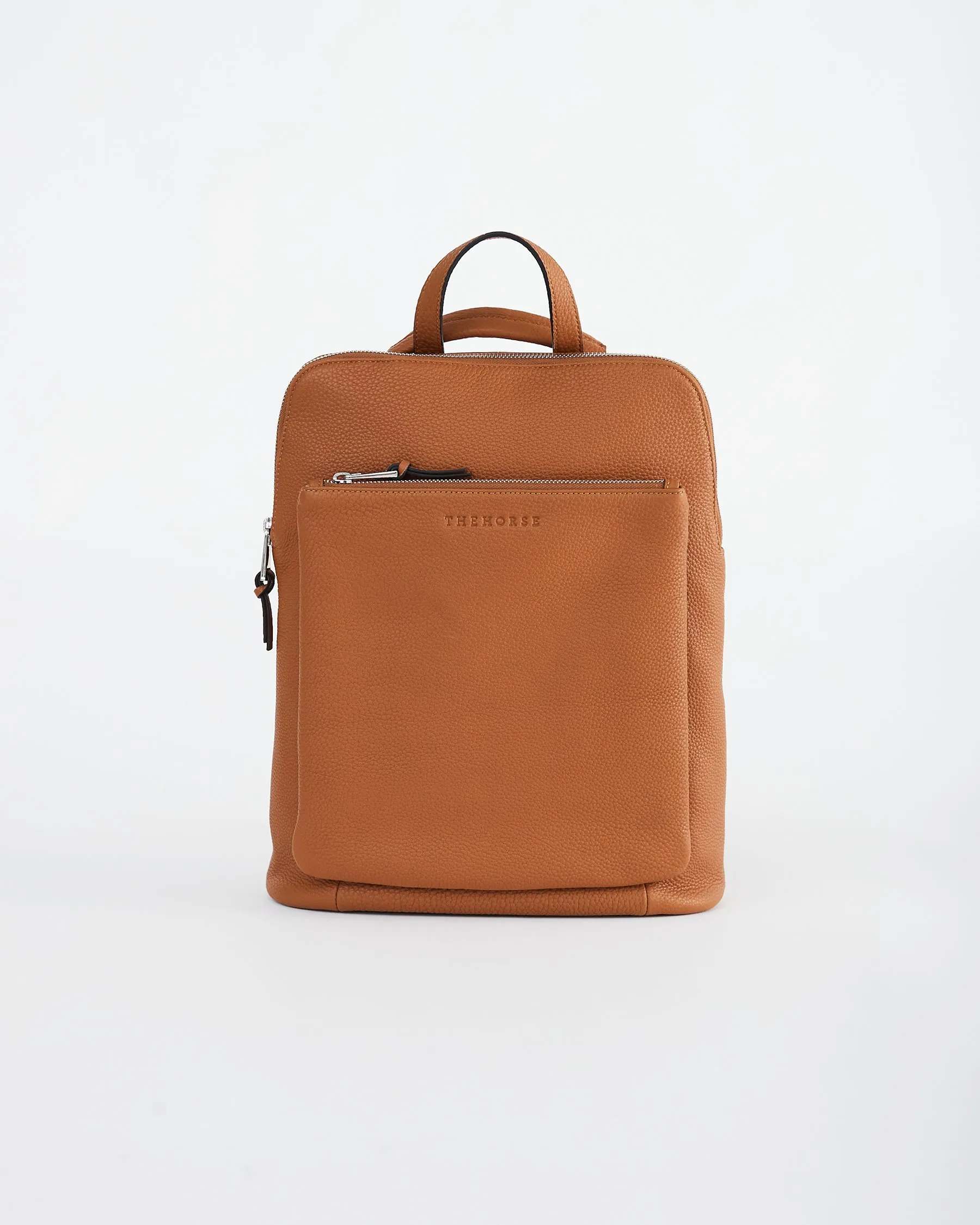 Backpack: Tan Pebbled Leather