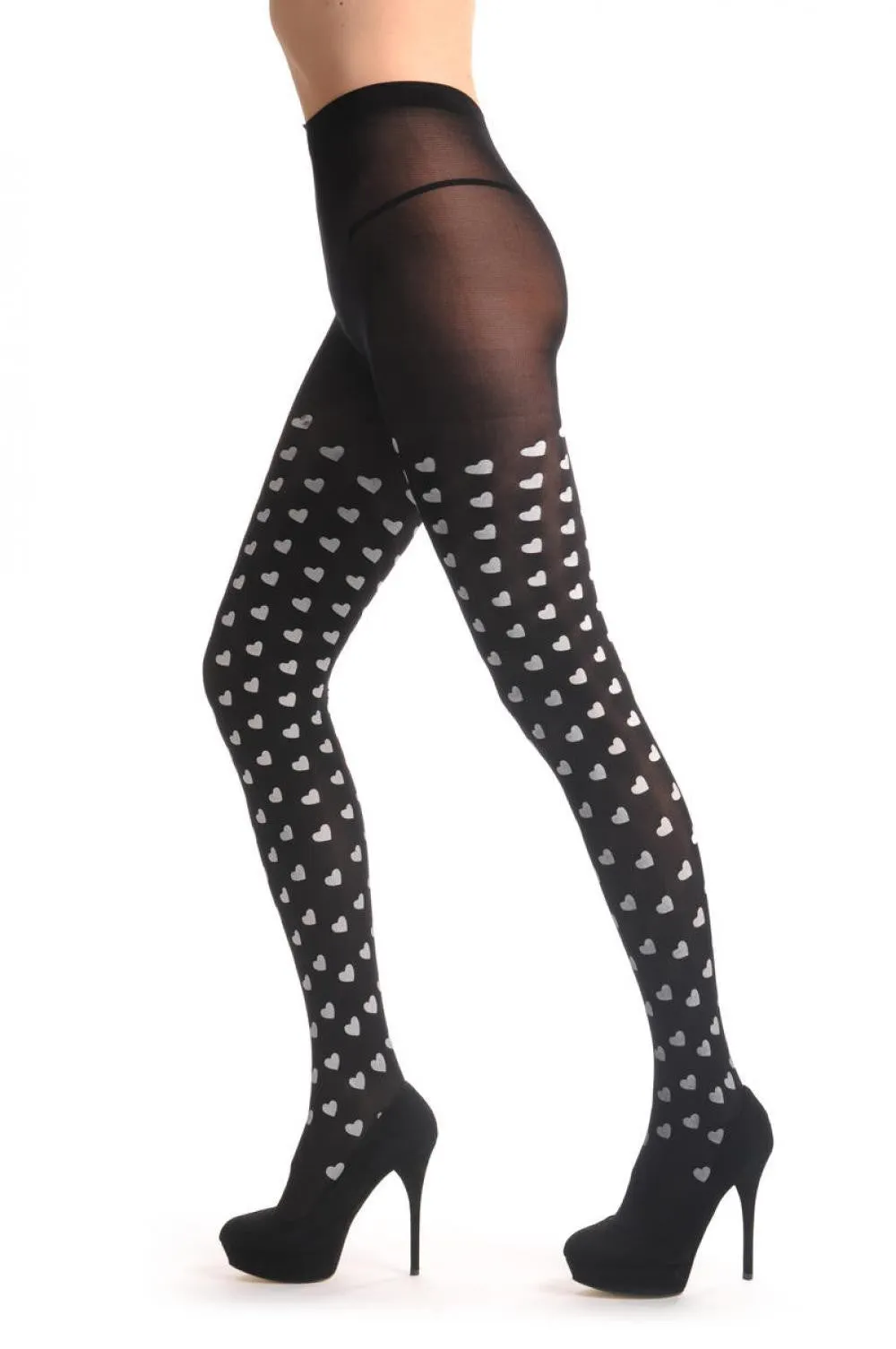 Black With White Hearts
