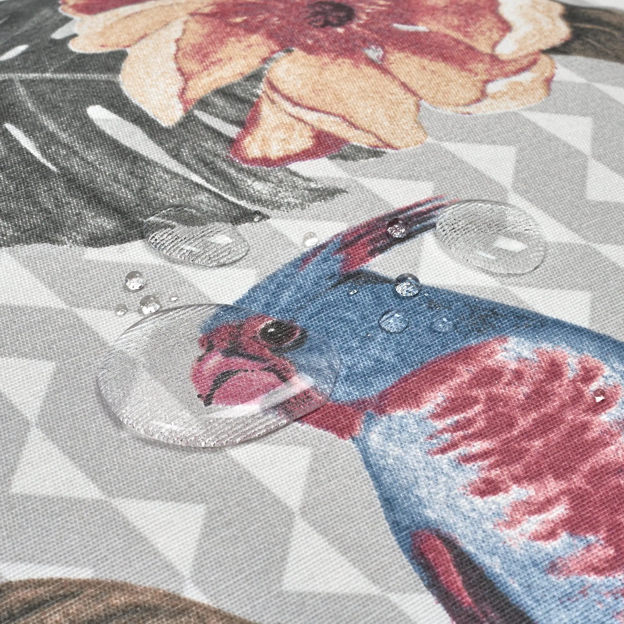 Blue Tropical Birds Outdoor Garden Cushion - 42 x 42cm