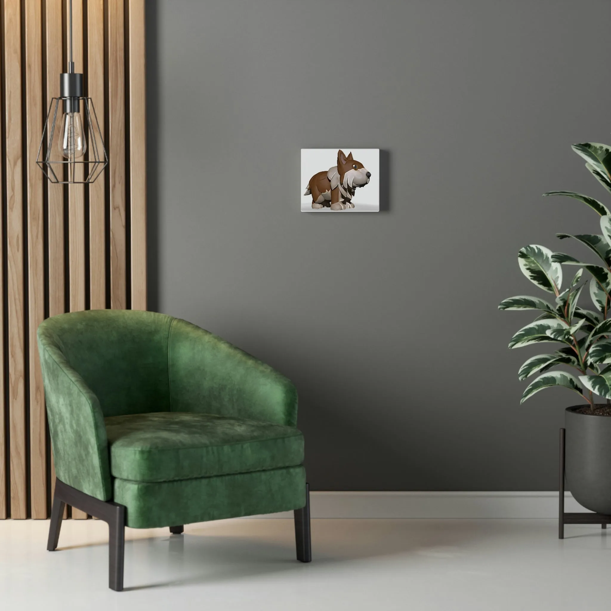 Brown Dog Stretched Canvas