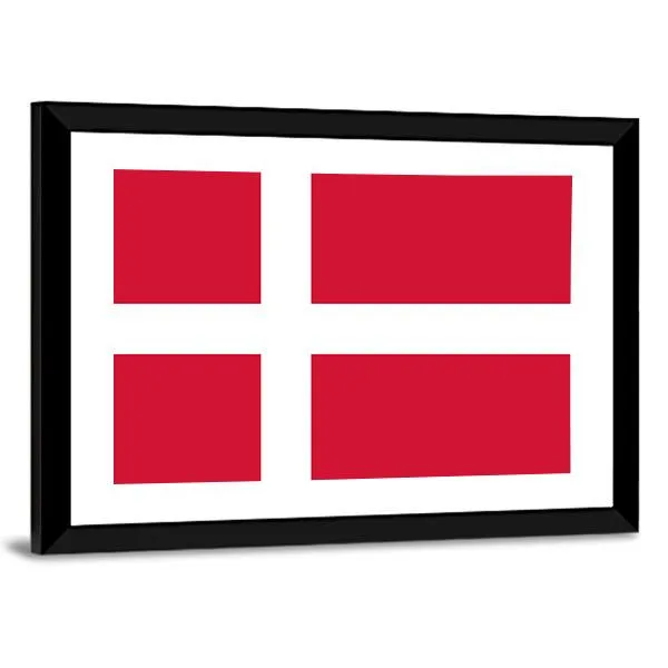 Denmark Flag Canvas Wall Art