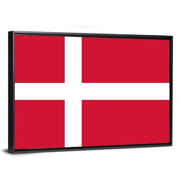 Denmark Flag Canvas Wall Art