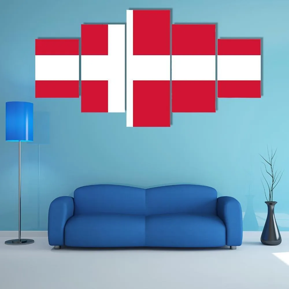 Denmark Flag Canvas Wall Art