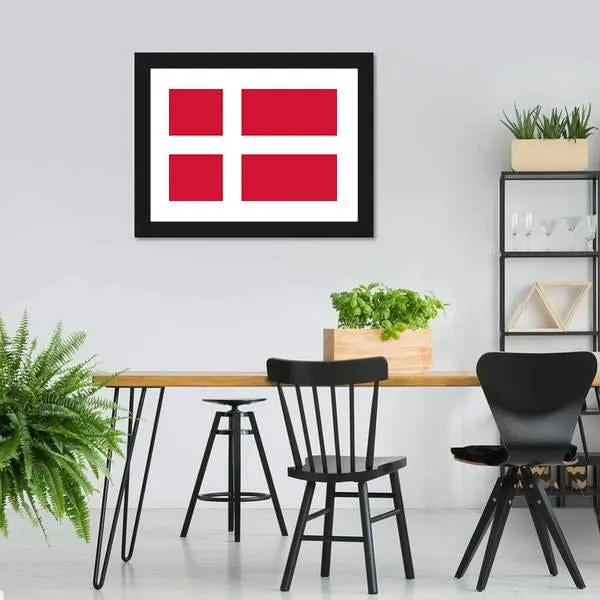 Denmark Flag Canvas Wall Art