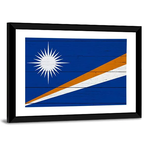 Flag Of The Marshall Islands Canvas Wall Art