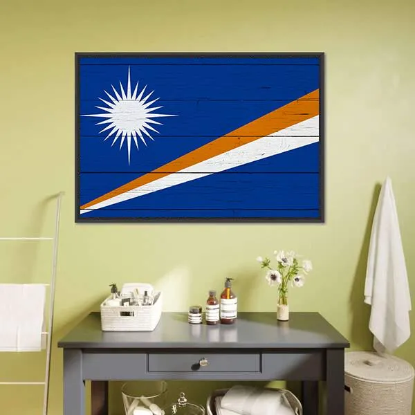 Flag Of The Marshall Islands Canvas Wall Art