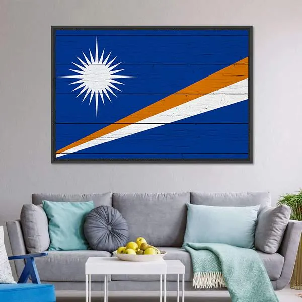 Flag Of The Marshall Islands Canvas Wall Art