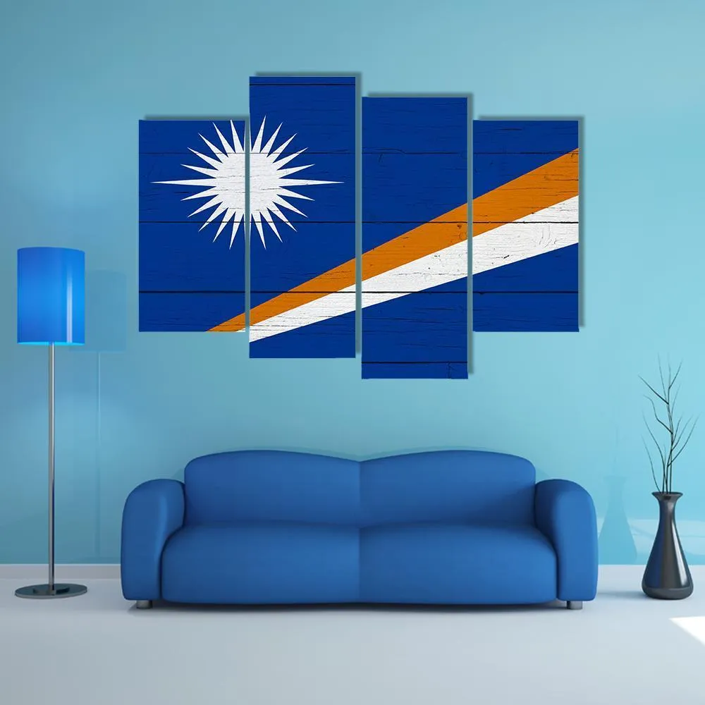 Flag Of The Marshall Islands Canvas Wall Art