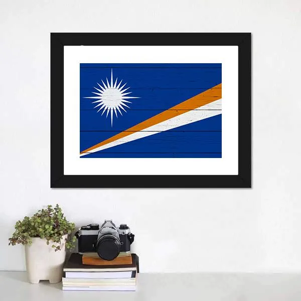Flag Of The Marshall Islands Canvas Wall Art