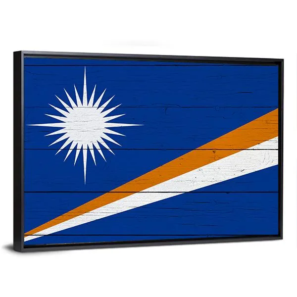 Flag Of The Marshall Islands Canvas Wall Art