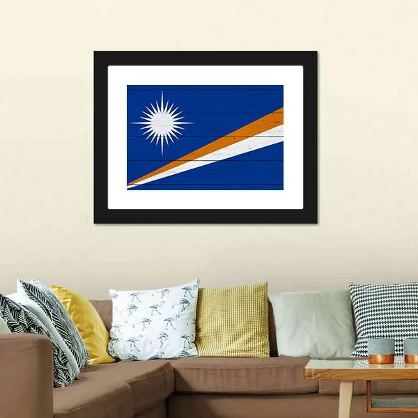 Flag Of The Marshall Islands Canvas Wall Art