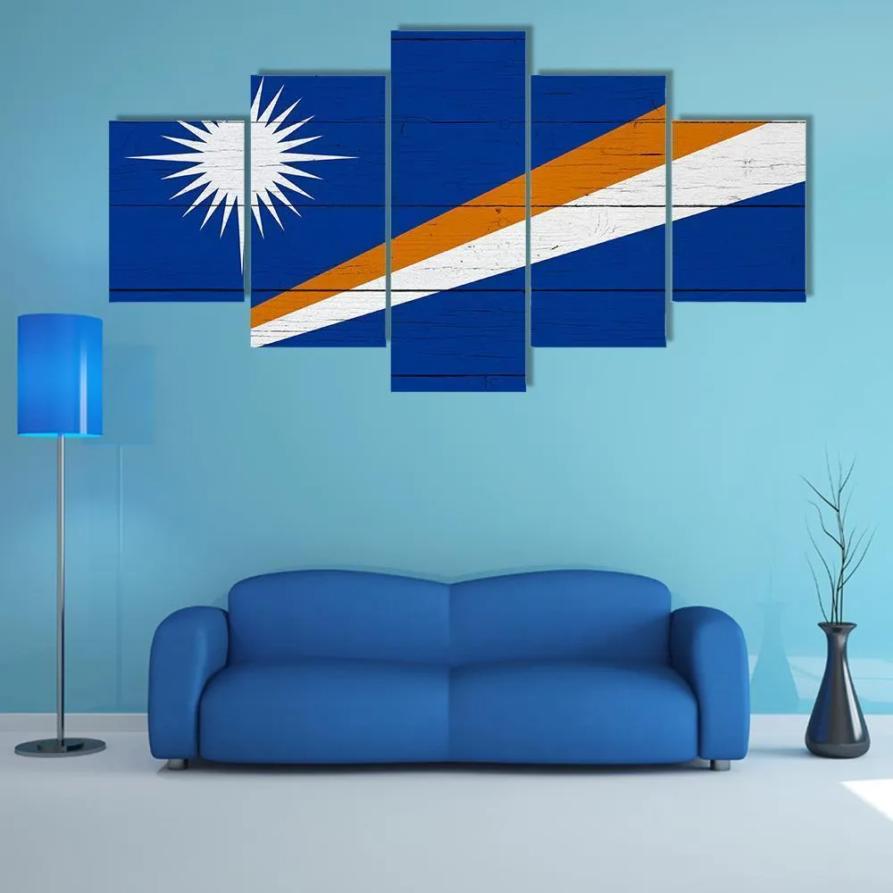 Flag Of The Marshall Islands Canvas Wall Art