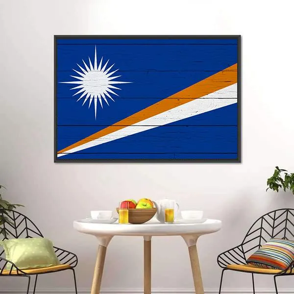 Flag Of The Marshall Islands Canvas Wall Art