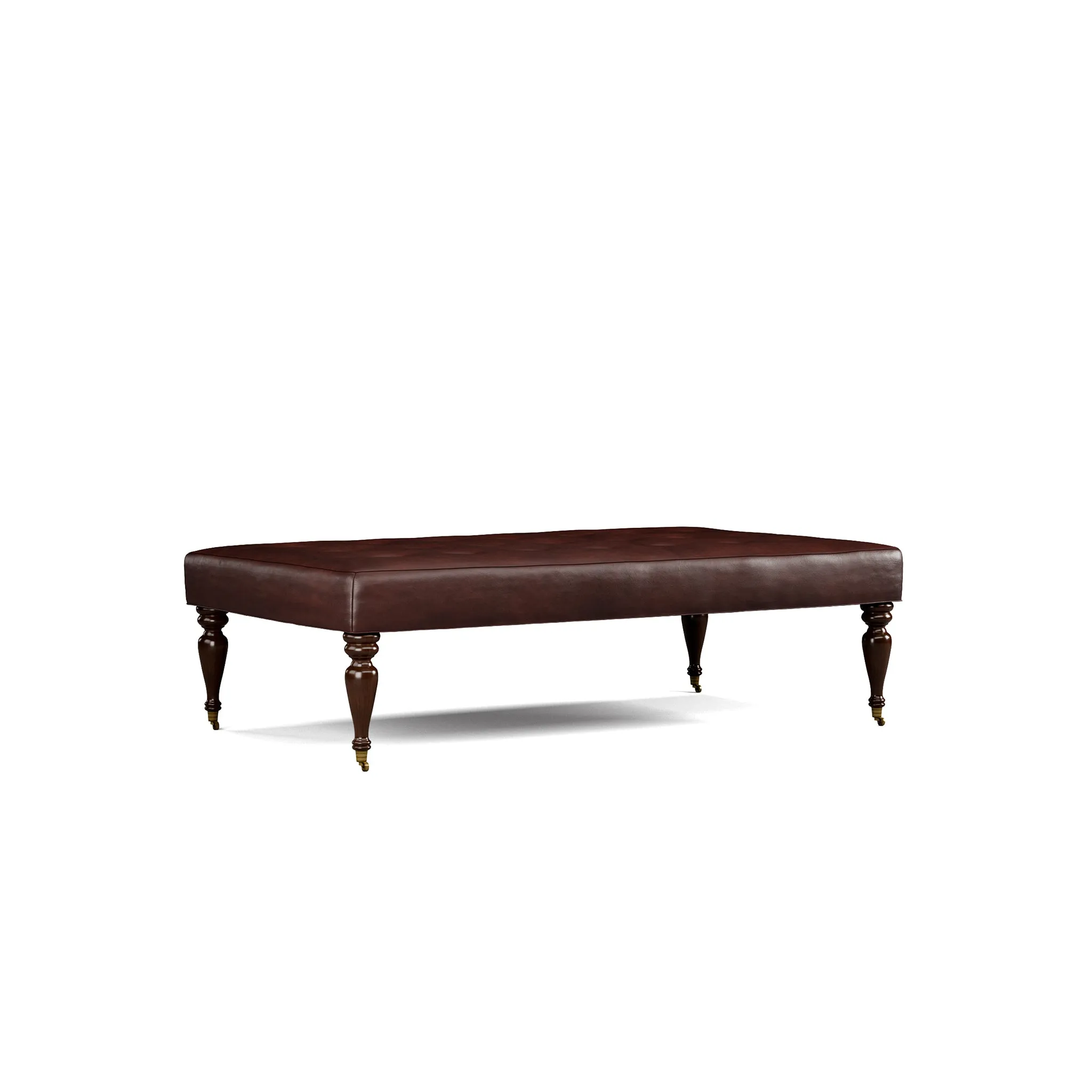 Fredric Leather Ottoman