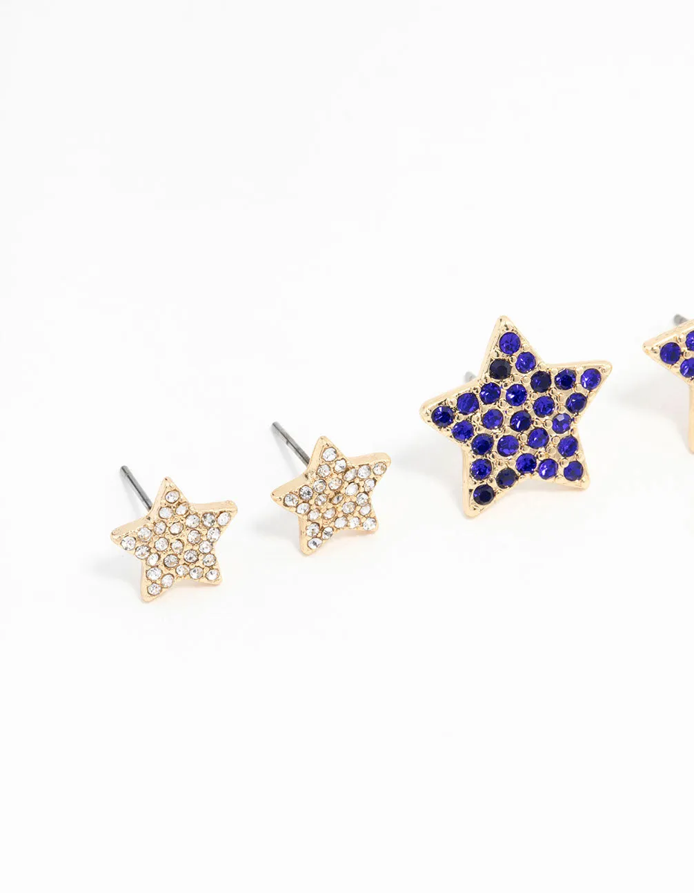 Gold Star Studs Multi Pack Earrings