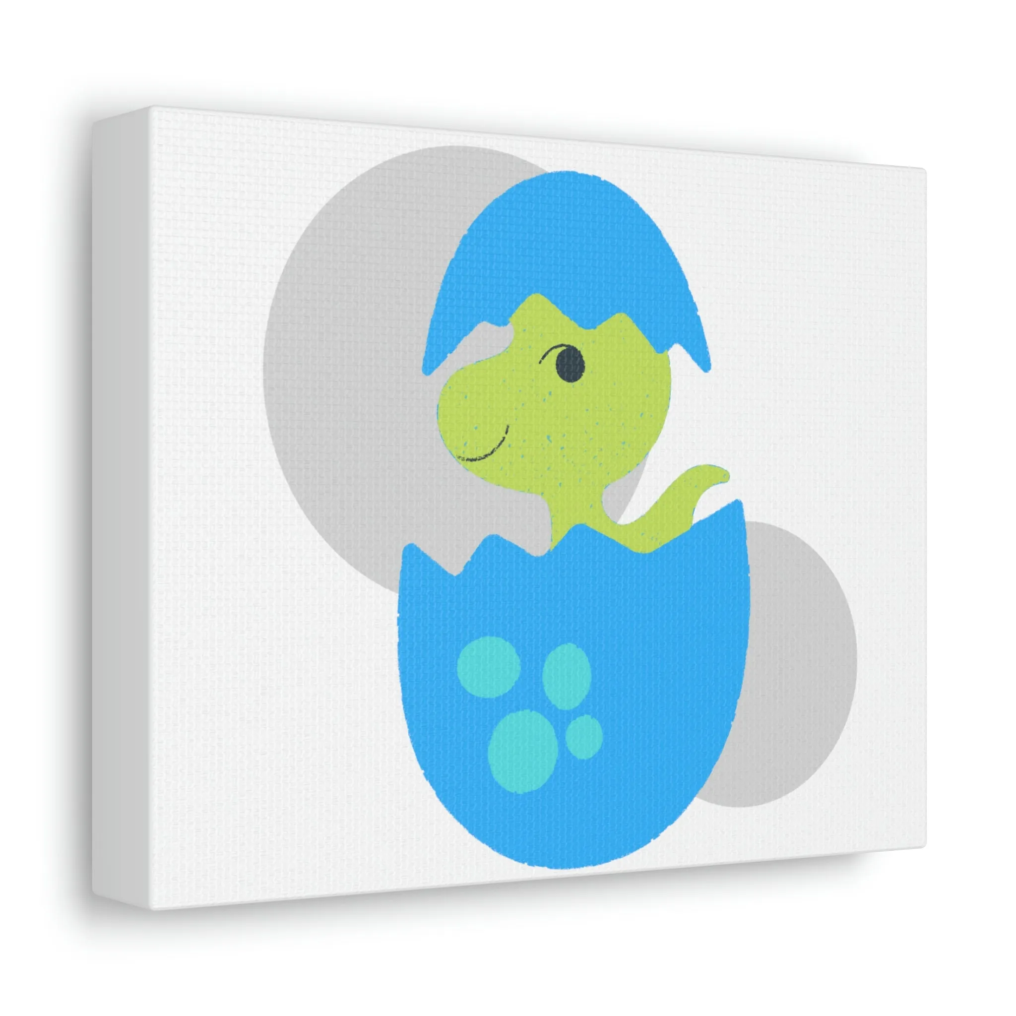 Green and Blue Dinosaur Egg Stretched Canvas