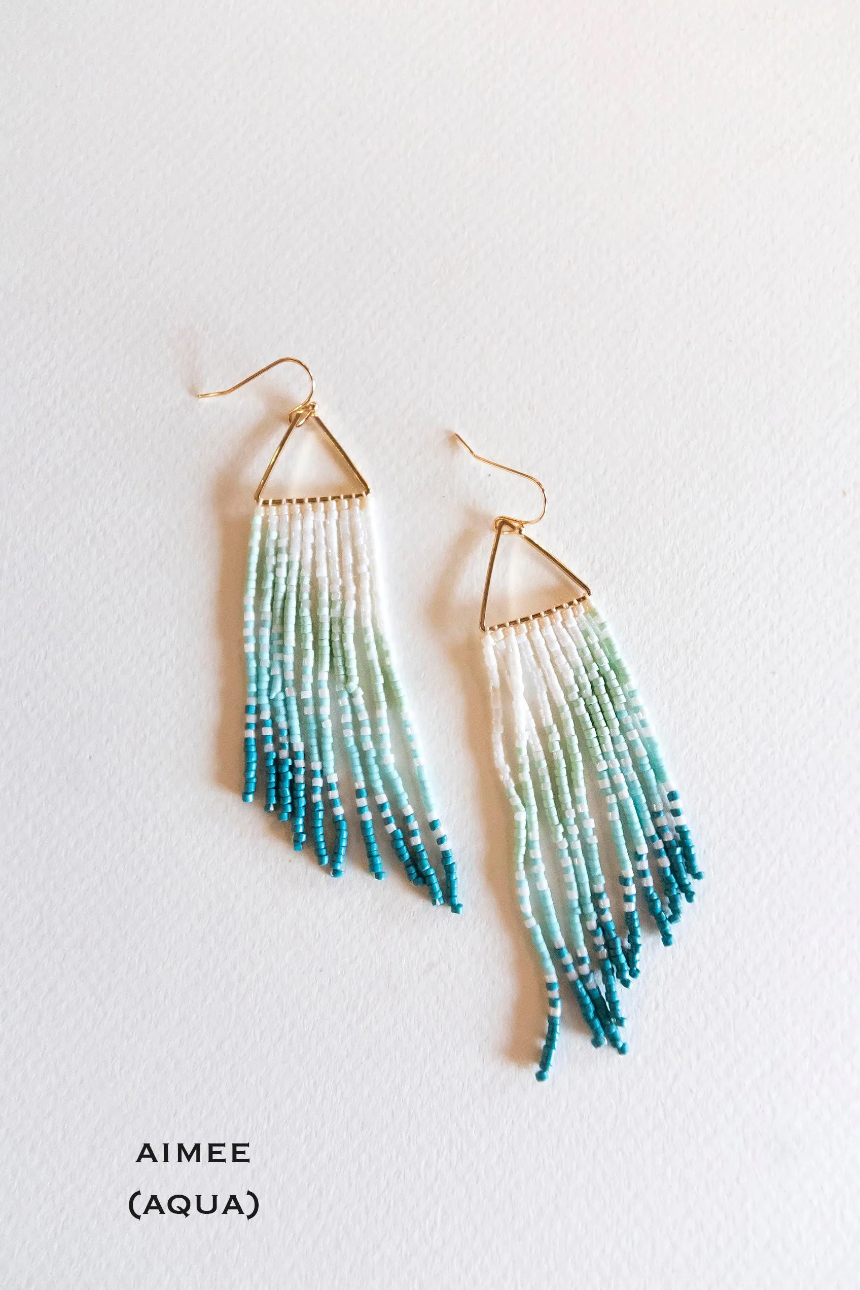 Hand Beaded Tassel Earrings | Colorful Boho Tribal Fringe Earrings | Handmade Beaded Tassels