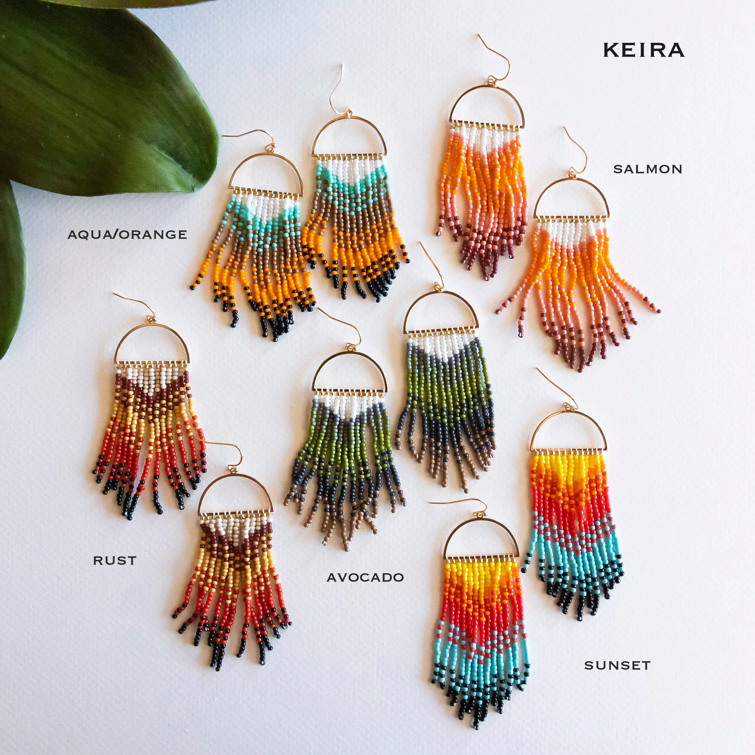 Hand Beaded Tassel Earrings | Colorful Boho Tribal Fringe Earrings | Handmade Beaded Tassels