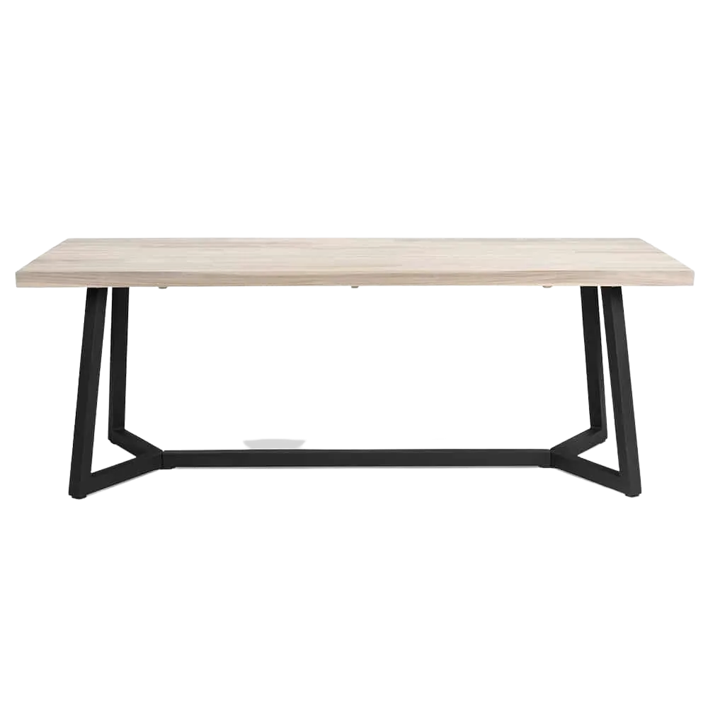 Jamie Outdoor Teak and Aluminium Dining Table