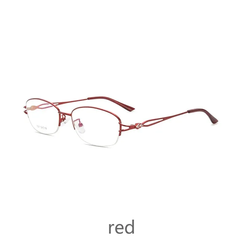 KatKani Women's Semi Rim Square Alloy Eyeglasses 1597