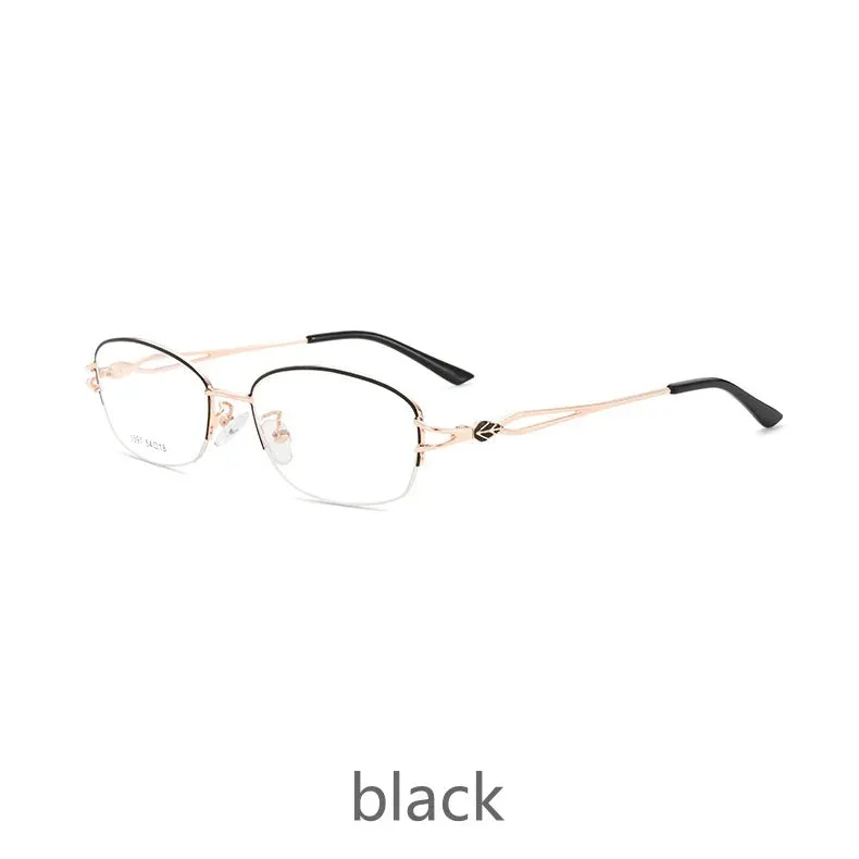 KatKani Women's Semi Rim Square Alloy Eyeglasses 1597