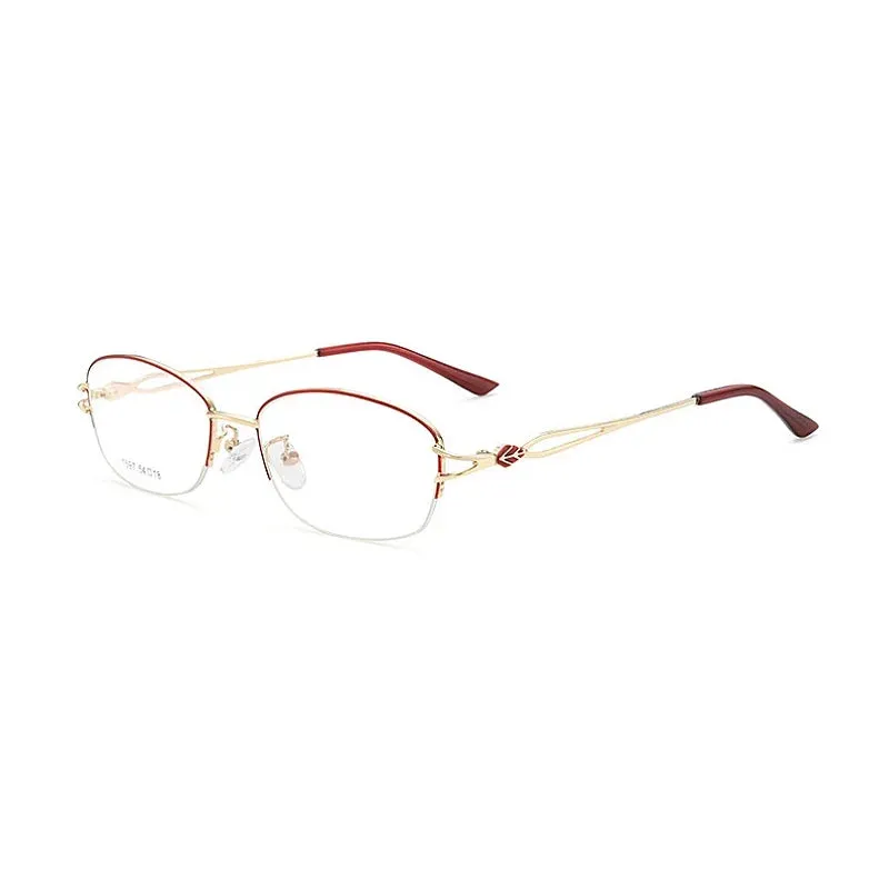 KatKani Women's Semi Rim Square Alloy Eyeglasses 1597