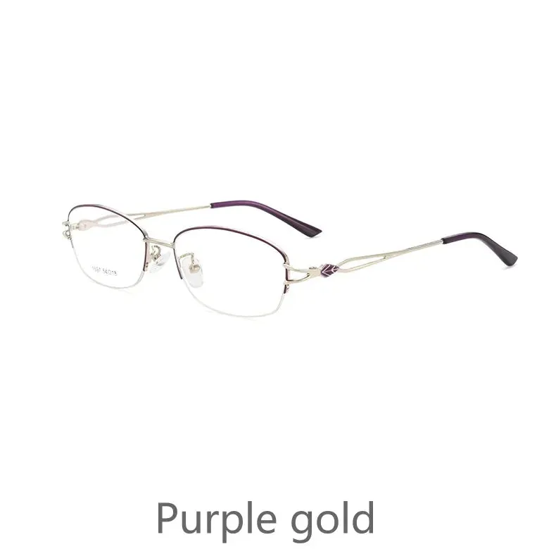 KatKani Women's Semi Rim Square Alloy Eyeglasses 1597