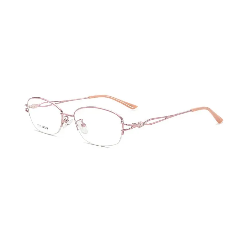 KatKani Women's Semi Rim Square Alloy Eyeglasses 1597