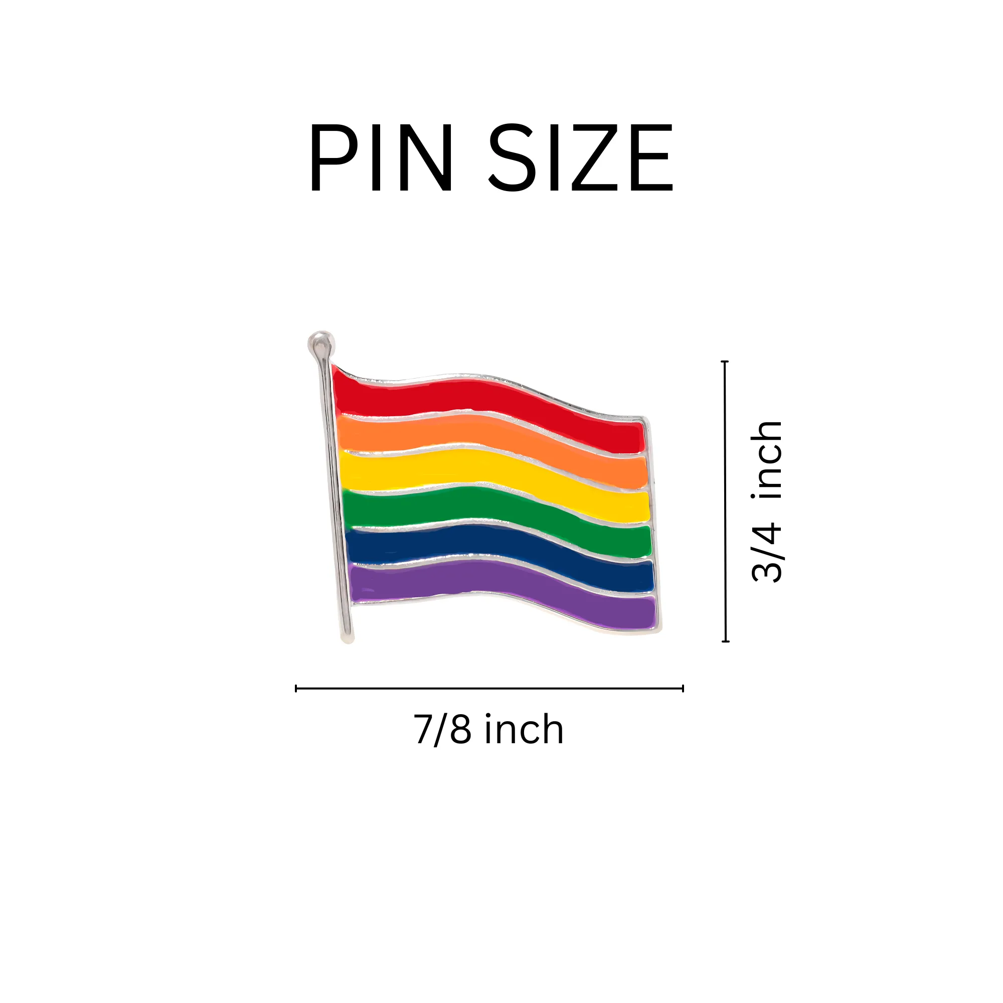 Large Rainbow Flag Pins