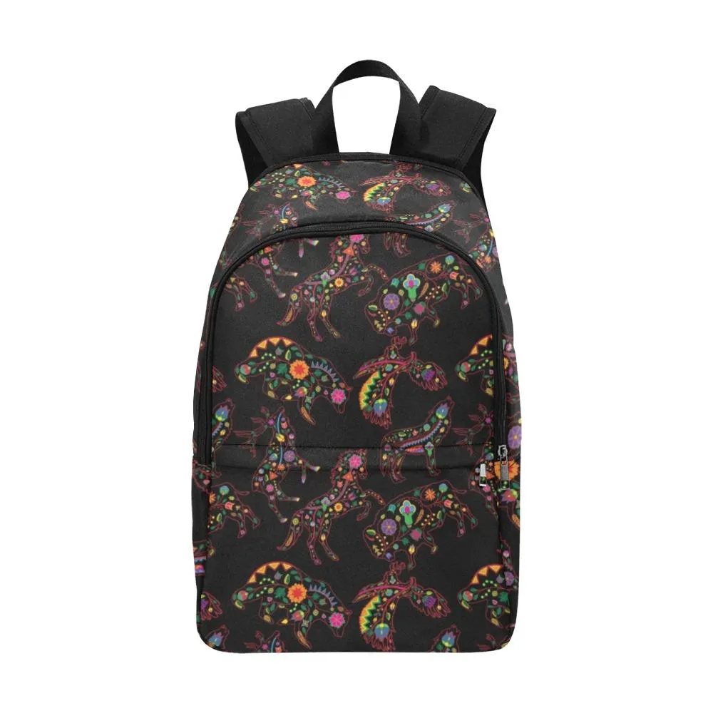 Neon Floral Animals Backpack for Adult