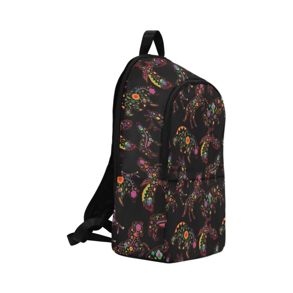 Neon Floral Animals Backpack for Adult