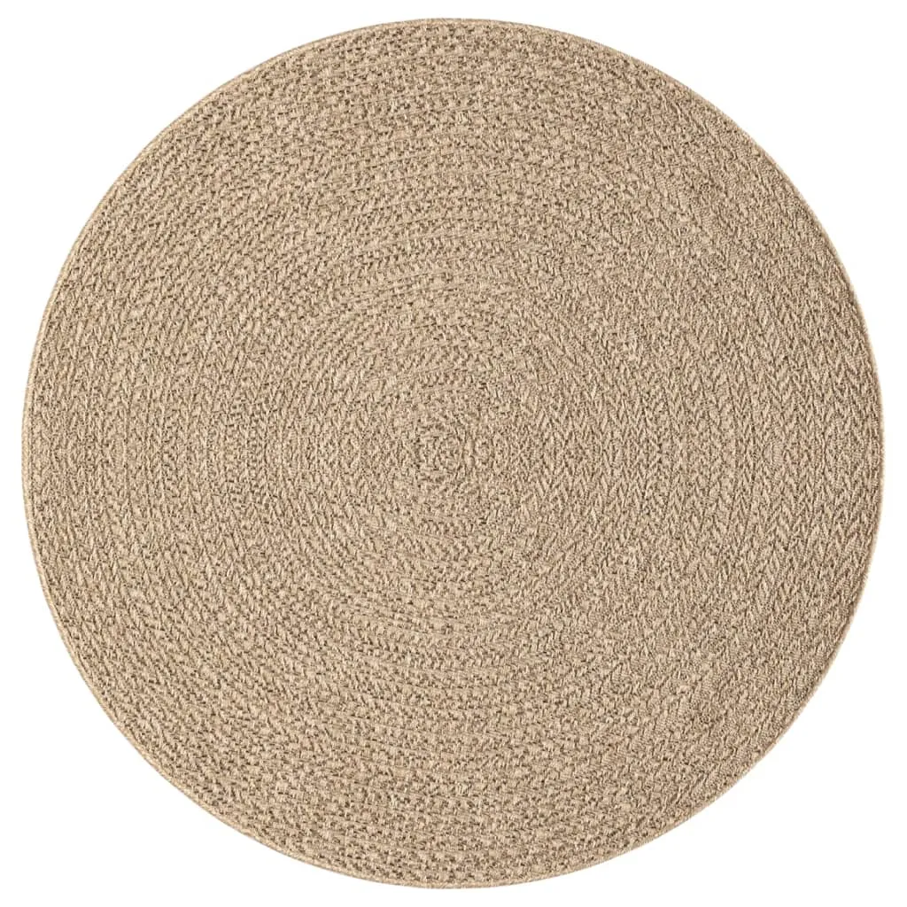 Rug 120 cm Jute Look Indoor and Outdoor