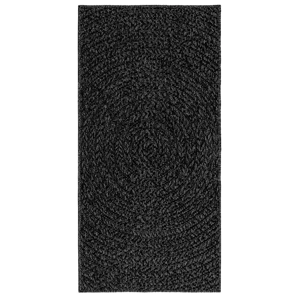 Rug ZIZUR Anthracite 60x110 cm Jute Look Indoor and Outdoor