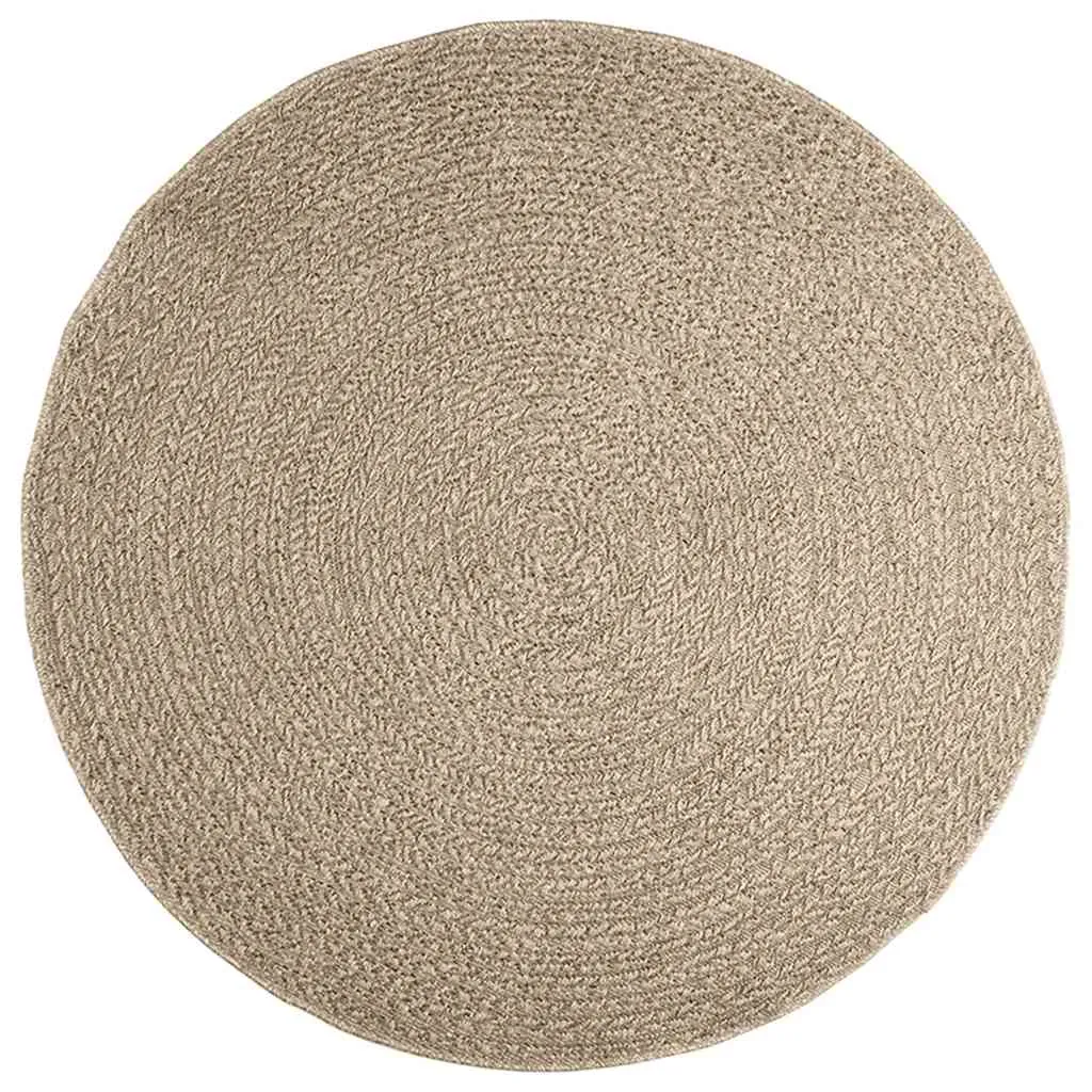 Rug ZIZUR Beige Ø 160 cm Jute Look Indoor and Outdoor