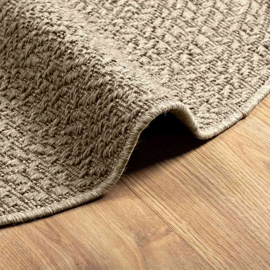 Rug ZIZUR Beige Ø 160 cm Jute Look Indoor and Outdoor