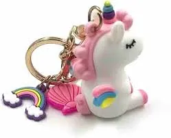 Sleeping White Unicorn | 3D Keychain | Silicone