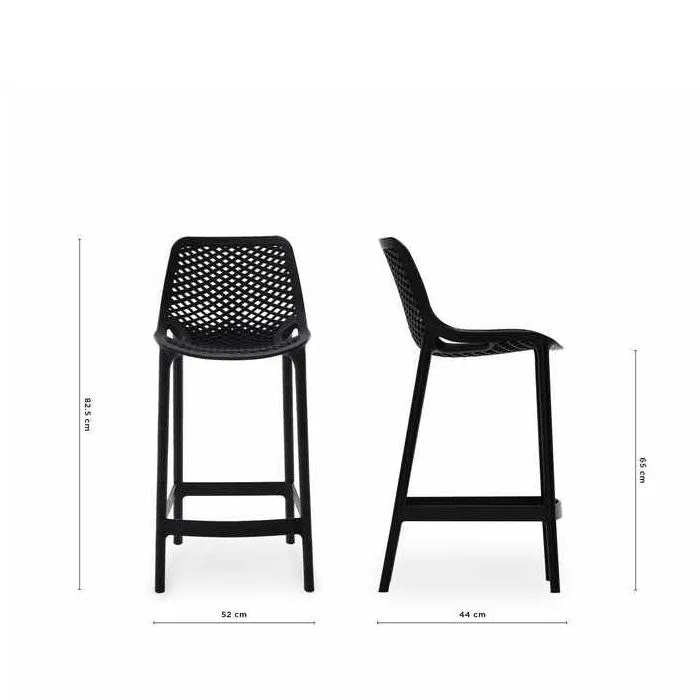 Soprano Outdoor Barstool 650sh - Stackable (Black or White)
