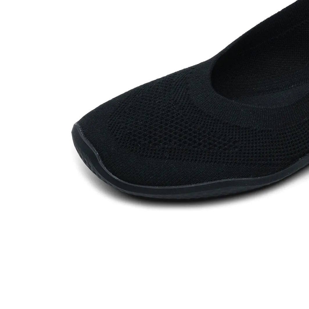 Vivobarefoot Womens Primus Asana Yin Ballerina Knit Shoes - Obsidian