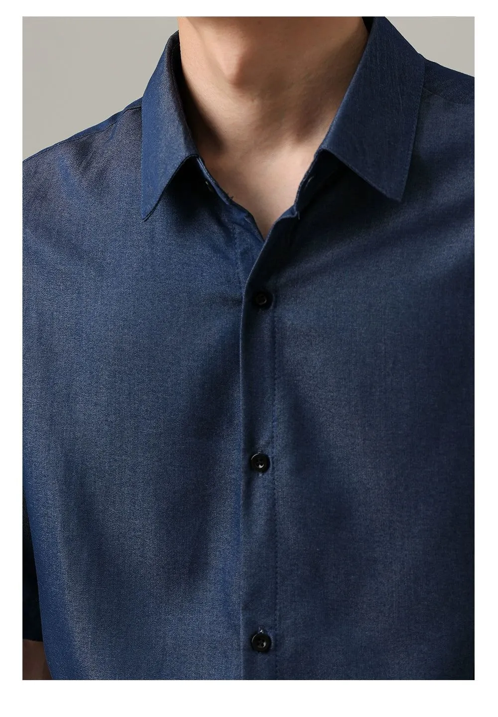 Zhou Business Casual Denim Shirt