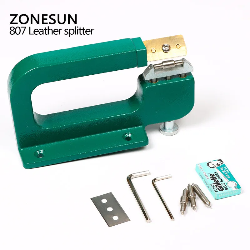 ZONESUN 807 Leather splitter,leather paring device kit,max 35mm width,leather skiver,vegetable tanned leather peeler